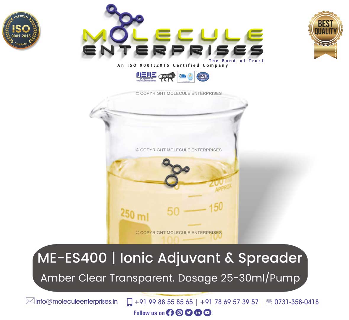 Agricultural Wetting Agent Chipko Sticker Adjuvant imazethapyr