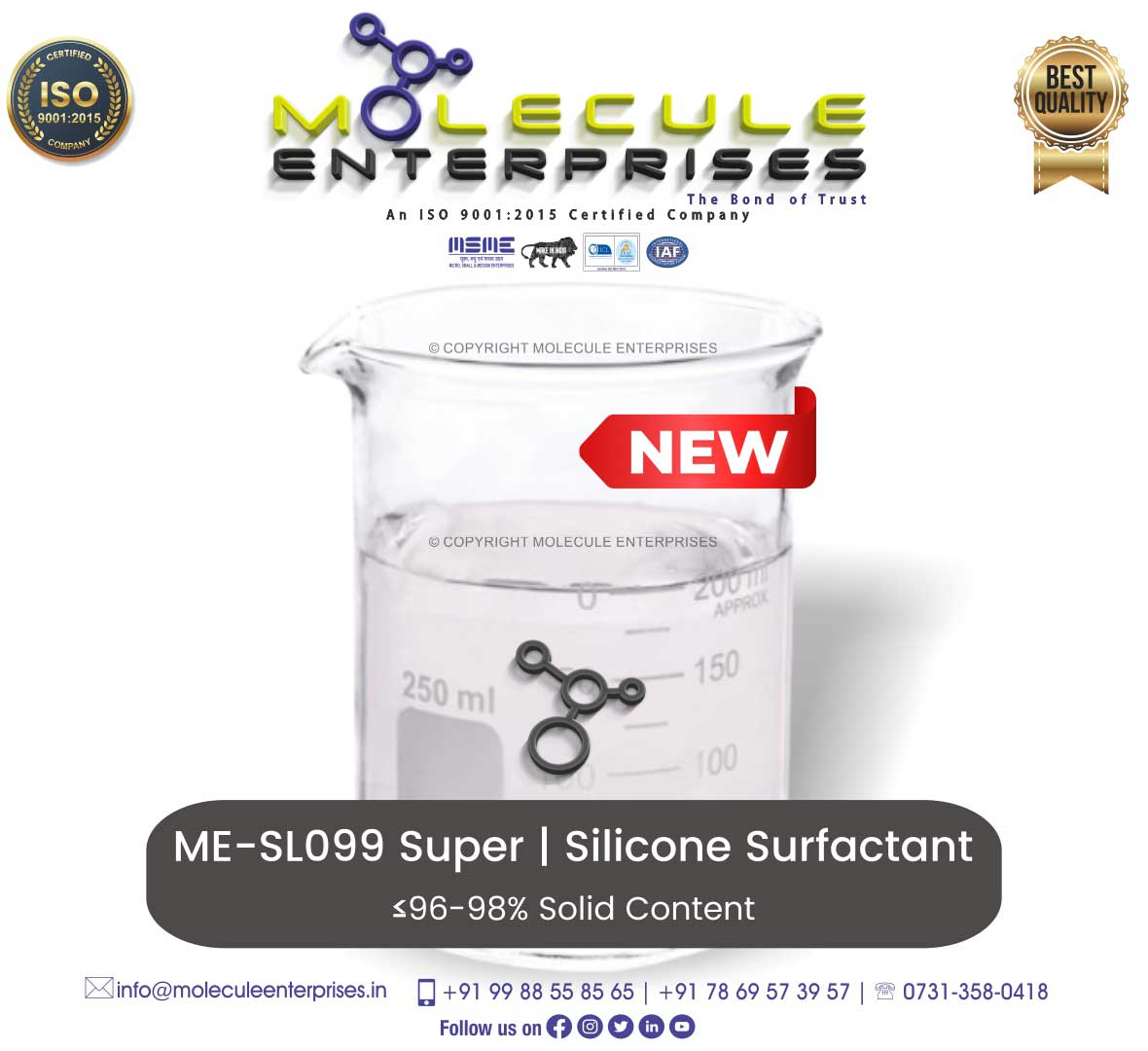 L099 trisiloxane ethoxylate technical grade silicone surfactant adjuvant chipko
