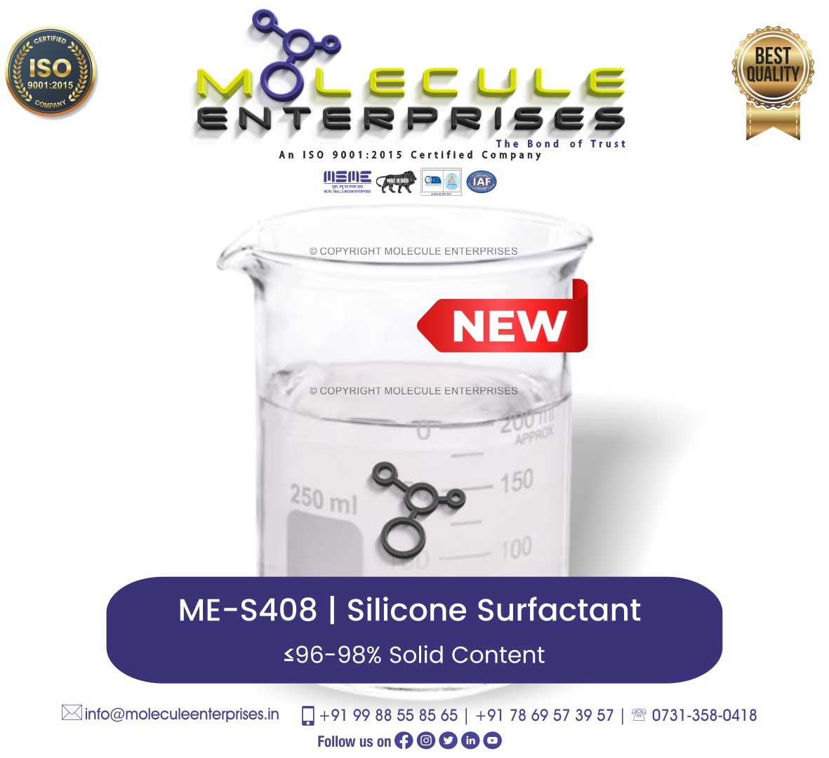 WETSIL 408 trisiloxane ethoxylate technical grade silicone surfactant adjuvant chipko