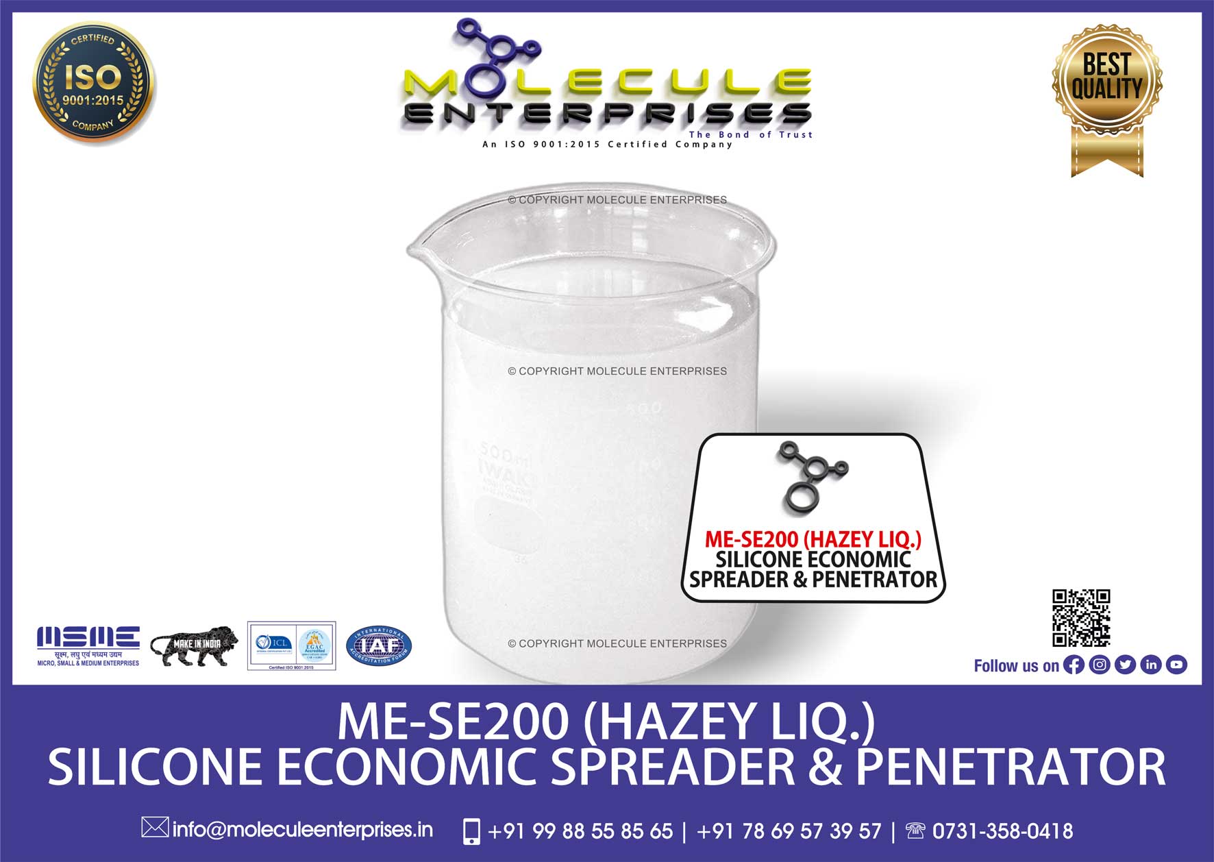 Trisiloxane Ethoxylate Silicone super Spreader Manufacturers