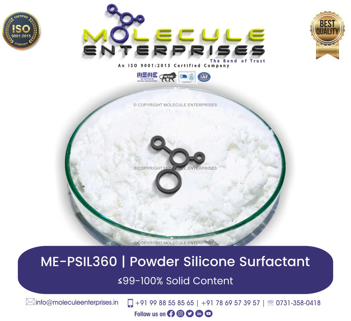 PSIL 360 trisiloxane ethoxylate silicone surfactant powder technical grade adjuvant chipko