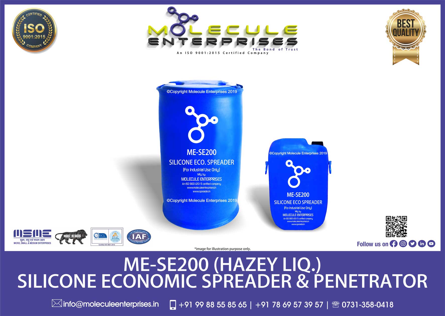 Trisiloxane Ethoxylate Silicone super Spreader