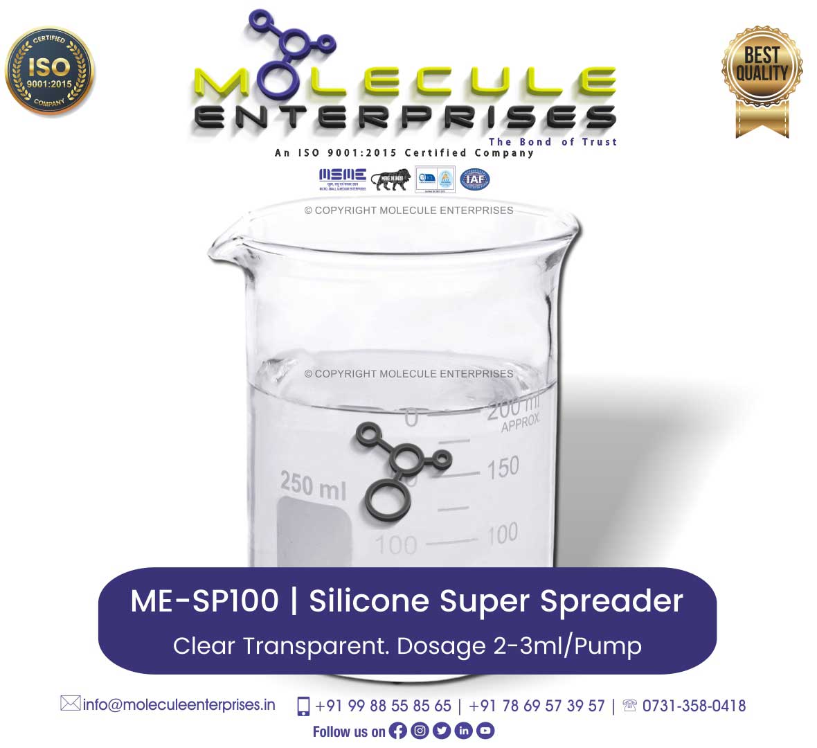 SP100 silicone super spreader adjuvant chipko sticker