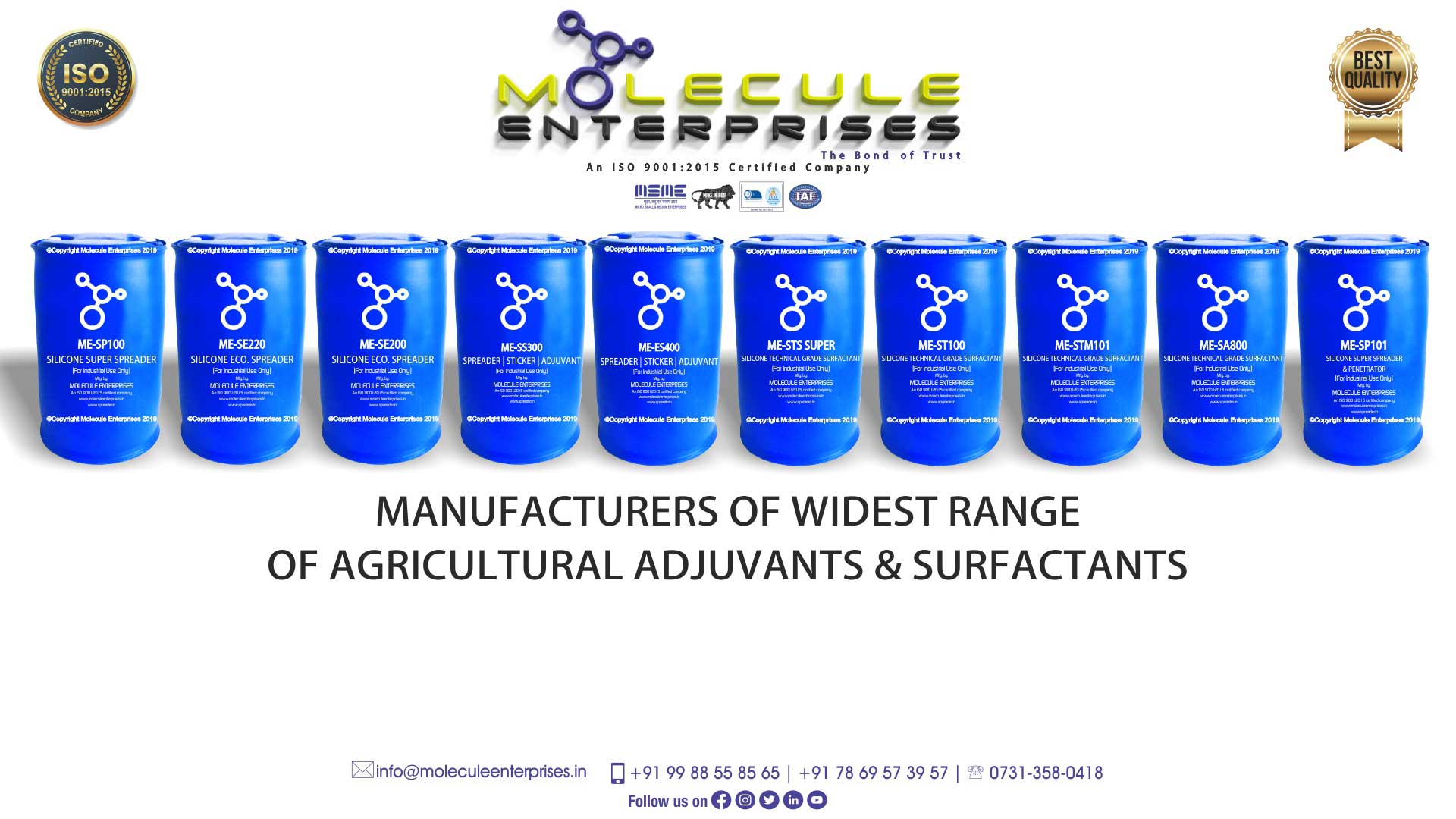 Trisiloxane Ethoxylate Silicone super Spreader manufacturers